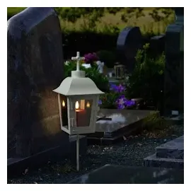 MARELIDA Laterne mit Mini LED Kerze mit 2 wechselbaren Spitzen/Erdspieß -...