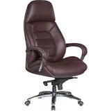 AMSTYLE XXL Chefsessel, SPM1.437 Leder braun, Gestell alu