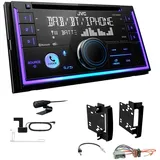 JVC KW-DB95BT 2-DIN Autoradio CD-Receiver Digitalradio DAB+ Bluetooth USB passend für Dodge Nitro 2007-2010 schwarz