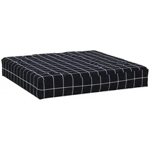 vidaXL Palettenkissen 60 x 60 x 8 cm Schwarz/Karomuster 1 St.