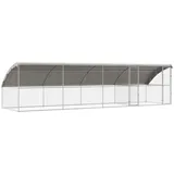 vidaXL Hundekäfig 8 x 2 x 2 m Stahl Silber