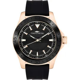 FYNCH-HATTON FYNCH HATTON Herren Analog Quarz Uhr mit Silikon Armband FHT-0017-PQ