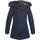 Geographical Norway Damen Jacke Winterparka Coracle/Coraly XL-Fellkapuze Navy, S - S