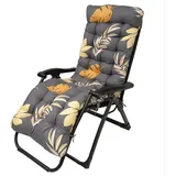 HOUSN Liegenauflage, Auflage Gartenliege, Hochlehner Auflage, Schwungliege,8cm Extra Dicke Gartenstuhl Sitzauflagen mit Krawatte, Auflagen für Deckchair, Urlaub, Innen, Außen,5,53 * 170 * 8cm