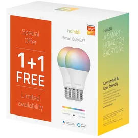 Hombli Smart Bulb E27 Color-Lampe + gratis Smart Bulb E27 Color