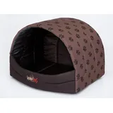 Hobbydog Hundehütte Hundehütte Hundehöhle Hundekorb Katzehütte Hundebett Katzenhöhle braun R4 (60 x 49 cm)