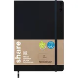 Share Notizbuch blanko schwarz