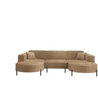 Fun Möbel Wohnlandschaft U-Form Sofa VALENCIA in Stoff Noel