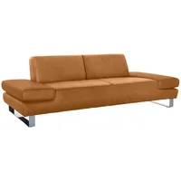 3-Sitzer W.SCHILLIG "taboo" Sofas Gr. B/H/T: 232cm x 76cm x 91cm, Stoff S37, mit Armlehnenverstellung, gelb (brandy s37) mit Normaltiefe, inklusive Armlehnenverstellung