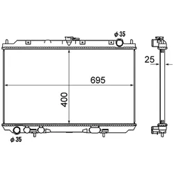 Kühler Motorkühlung MAHLE CR 1876 000S