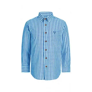 Nübler Trachtenhemd Shirt für Jungen (1-tlg) blau