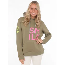 Zwilling Zwillingsherz Hoodie "Alissa" mit SMILE Print grün LXL (L/XL)