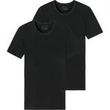 SCHIESSER Herren T-Shirt 2er Pack - Serie "95/5", Rundhals, S-XXL Schwarz XL