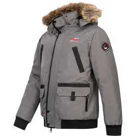 Arctic Seven Winterjacke ARCTIC SEVEN "ASArthuro", Herren, Gr. XL, grau, Obermaterial: 100% Polyester. Innenseite: 100% Polyester. Futter: 100% Polyester. Fellimitat: 100% Polyester, Jacken Winterjacke, mit abnehmbarer Kapuze und abnehmbarem Kunstfell