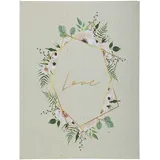Exacompta Gästebuch Landidylle mit 100 Seiten, Goldschnitt, 27 x 22cm, Elfenbein, ideal für Hochzeit