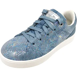 superfit Mädchen Stella Sneaker, Blau Silber 8000, 28 EU Weit