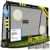Racetex Fußballtor Schwarz 180 x 120 cm