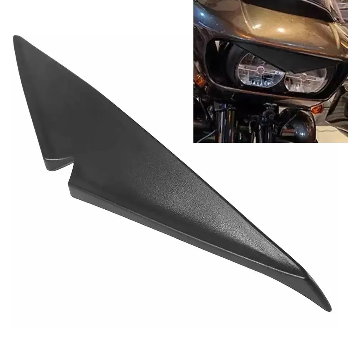 Scheinwerferabdeckung Augenbraue passend für Harley Davidson Road Glide Ultra 16-20 Lampen Abdeckung Augenlid Craftride SC1 schwarz