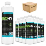 BIOHY Rohrreiniger (9x1l Flasche) | EXTRA STARK | Flüssiger, hochkonzentrierter Abflussreiniger | Geruchsneutral | Für alle Verstopfungen
