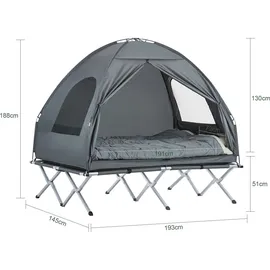 SoBuy OGS32-L-HG 7in1 Wurfzelt Grau