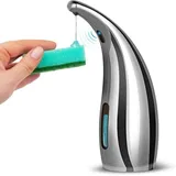 Csparkv - Automatischer berührungsloser Flüssigseifenspender mit Infrarot-Sensor für Badezimmer, Küche, Waschbecken, Hotel (Silber)