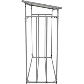CLP Kaminholzunterstand Ruston Aluminium XL mit Abdeckplane Grau