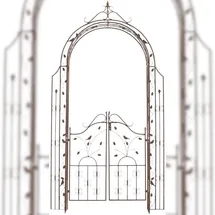 CLP Rosenbogen Grenada  mit Eingangspforte 100 x 200 x 50 cm Antik Braun