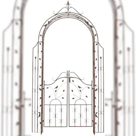 CLP Rosenbogen Grenada  mit Eingangspforte 100 x 200 x 50 cm Antik Braun