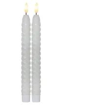 Star Trading Flamme Swirl Antique LED Kerze 25 cm weiß 2 St.