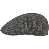 Stetson Texas Harris Tweed Flatcap - Mütze - Klassische Schirmmütze - Fischgratmuster - Handgefertigt - Herren - Herbst/Winter blau-grau 63 cm - 63
