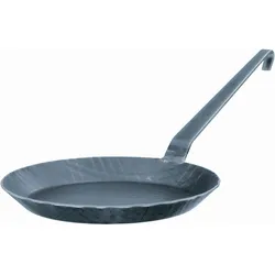 Bratpfanne RÖSLE "Schmiedeeisern 1888", schwarz, H:13cm L:46,5cm Ø:24cm, Pfannen, zum scharfen Anbraten, grill- und induktionsgeeignet, Made in Germany
