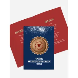 Menükarten Weihnachten selbst gestalten mit Spruch und Fotos im Onlinedesigner bei Meine-Kartenmanufaktur.de