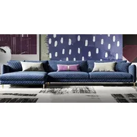 Xlmoebel Ecksofa Modernes Stoff Relax-Sofa mit luxuriöser Wohnlandschaft in L-Form, 1 Teile, Hergestellt in Europa blau