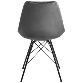 AC Design Furniture Carryhome Stuhl, Dunkelgrau, Metall, Textil, Rundrohr, 48.5x85.5x54 cm, Esszimmer, Stühle, Esszimmerstühle, Vierfußstühle