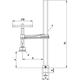 Bessey Spannelement mit Spezialdruckplatte TWM28 300/120