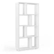 Vicco Raumteiler Domus, 60 x 120 cm 8 Fächer Weiß, Bücherregal Standregal Aktenregal