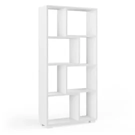 Vicco Raumteiler Domus, 60 x 120 cm 8 Fächer Weiß, Bücherregal Standregal Aktenregal