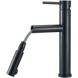 Caressi Black Line Armatur CA116BK U ECO, mit ausziehbaren Auslauf