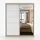 imoebel24 Schwebetürenschrank Bella 183 x 218 x 61 cm Sonoma/Weiß