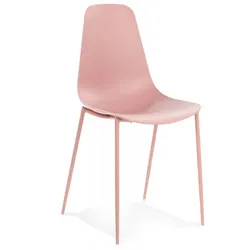 Moderner Stuhl aus Metall und Kunststoff | Innen Außenstuhl mit Langlebiger Konstruktion | Sitzgelegenheit für Terrasse und Wohnzimmer | Kadima Design