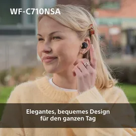 Sony WF-C710NSA Truly Wireless Noise Cancelling Earbuds, leichte Kopfhörer, Touch-Bedienung, Multipoint-Verbindung, IPX4, bis zu 40 HR-Akku, Quick Charge, iOS & Android - Schwarz