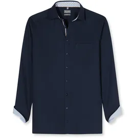 Olymp Businesshemd OLYMP "OLYMP Luxor, comfort fit, New Kent", Herren, Gr. 47, Normaler Arm, marine, 100% Baumwolle, Hemden