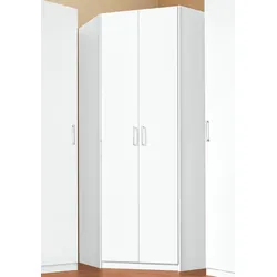 Eckkleiderschrank PRIESS "Bilbao", weiß, H:193cm T:36cm, Schränke, mit 3 verschiedenen Fronten