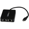 StarTech.com USB-C auf Dual-Gigabit Ethernet Adapter mit USB (Typ-A) Anschluss - USB Type-C Gigabit Netzwerk Adapter