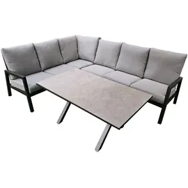 teico group Lounge-Set 7-tlg. Anthrazit/Grau