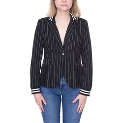 AjC Blazer Damen Business-Jacke mit Ein-Knopf-Verschluss Blazer Anzug-Jacke 36873246 Schwarz - 38