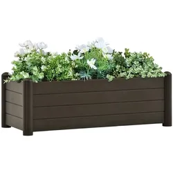 vidaXL Garten-Hochbeet PP Mokka 100x43x35 cm