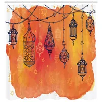 ABAKUHAUS Duschvorhang 175 x 200 cm orange