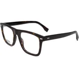 HUGO BOSS Boss 1445 Herren-Brille inkl. Gläser Vollrand Eckig Acetat-Gestell 52mm/20mm/145mm, braun