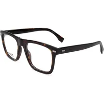 HUGO BOSS Boss 1445 Herren-Brille inkl. Gläser Vollrand Eckig Acetat-Gestell 52mm/20mm/145mm, braun